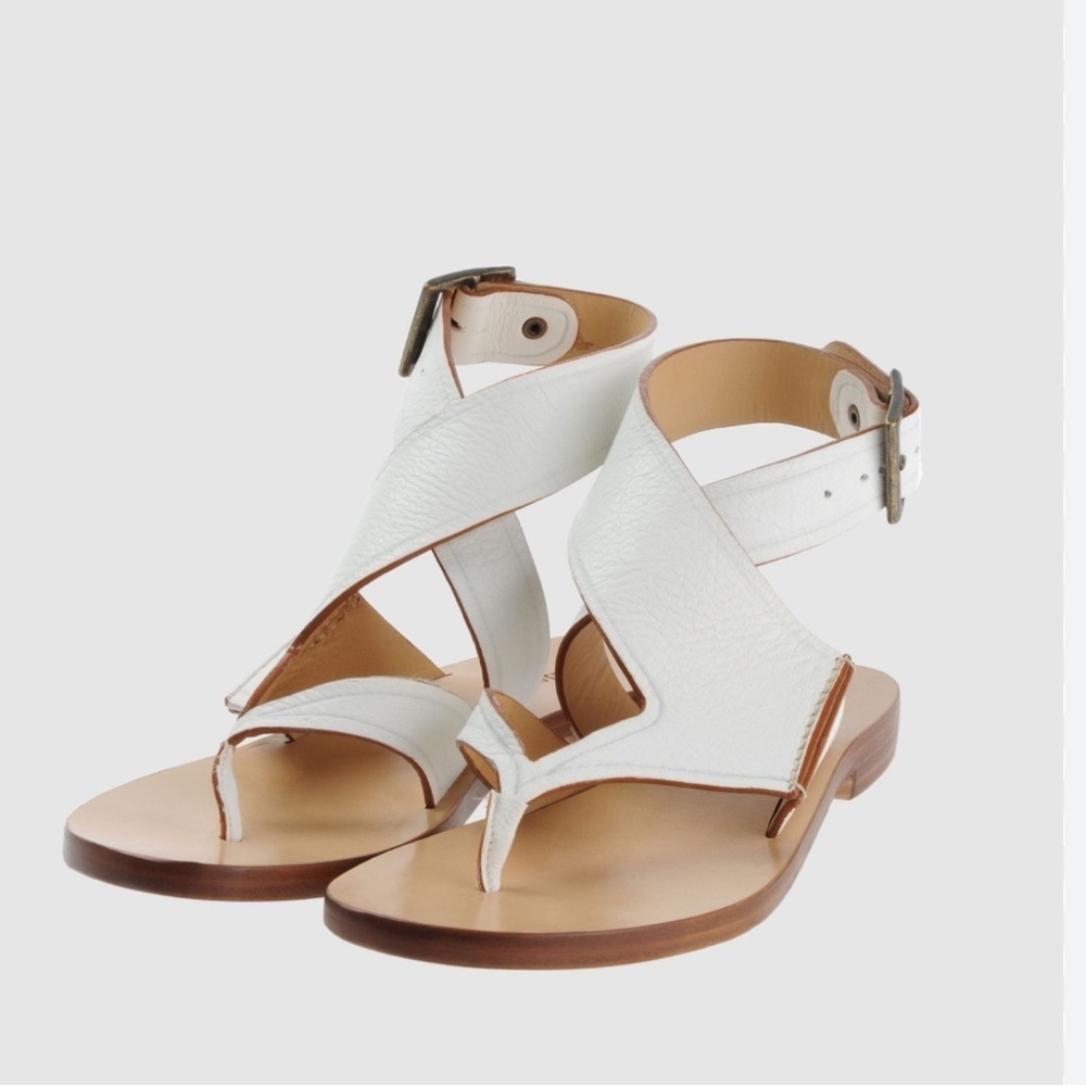 Chloe leather ankle wrap sandals size 37